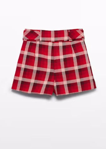 Girl Plaid Bermuda Shorts