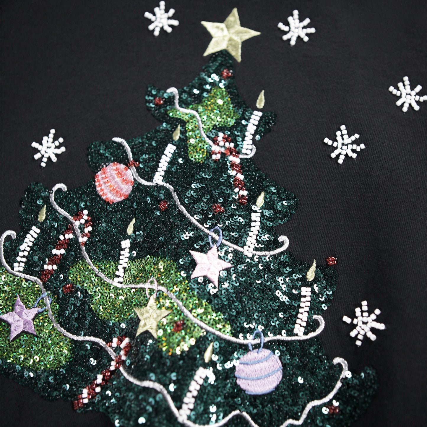 Girl Marge Sweatshirt-Christmas Tree
