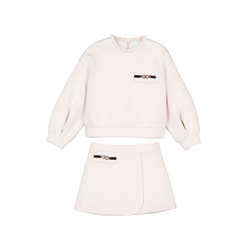 Knit Pullover and Skirt Set