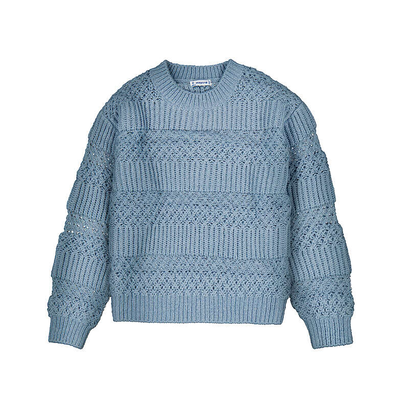 Textured Openwork Sweater