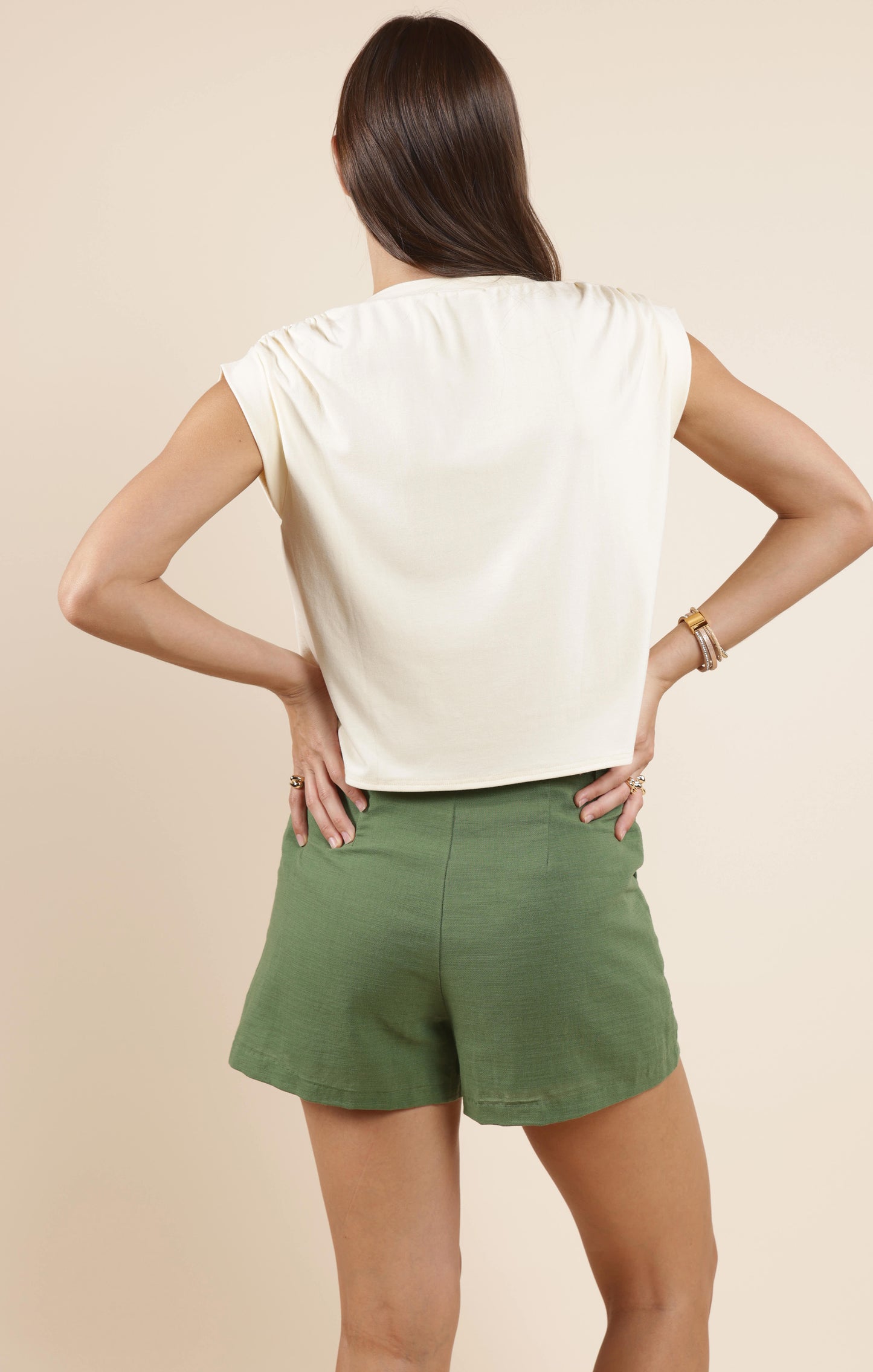 Ruched Shoulder Tank