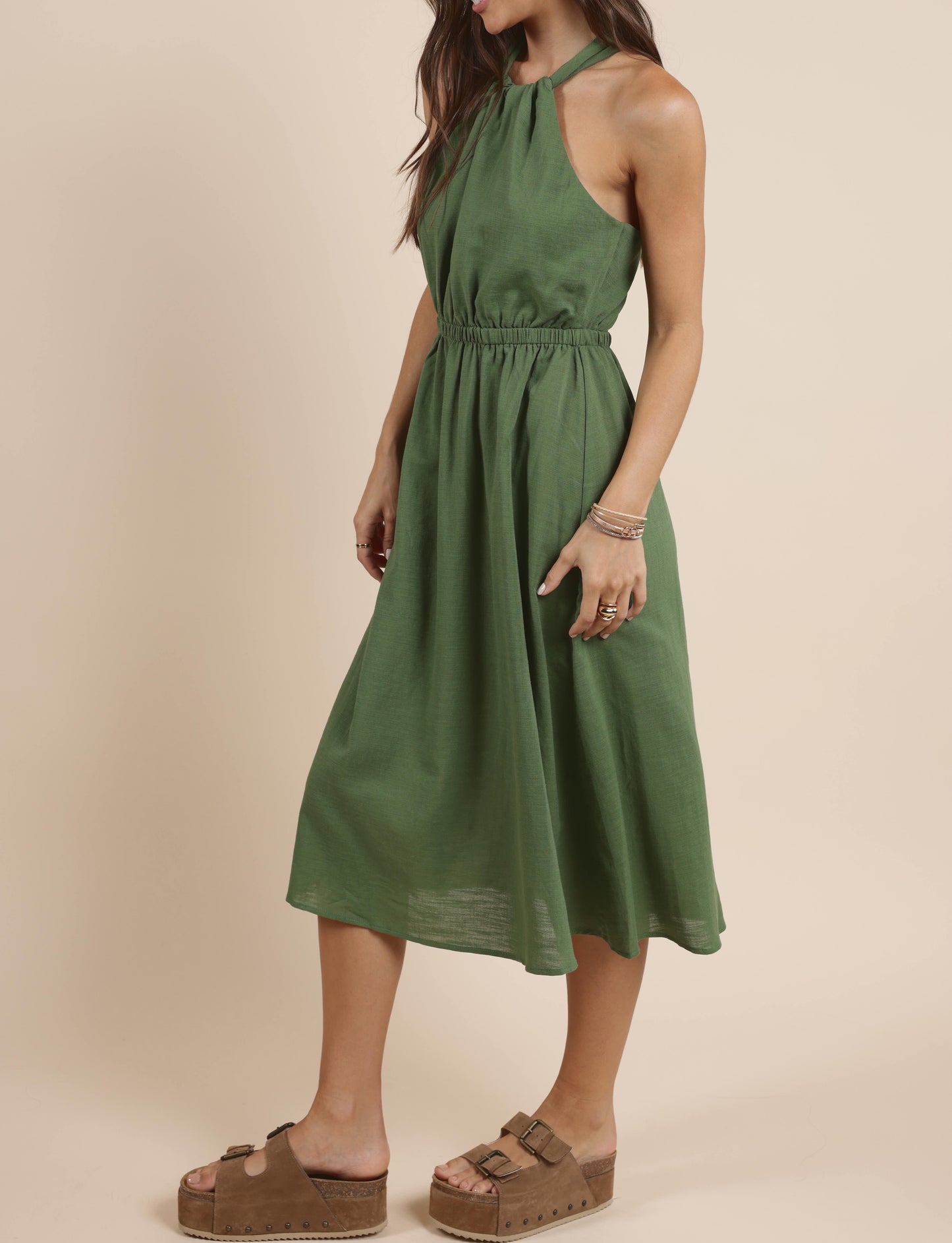 Back Detail Midi Dress