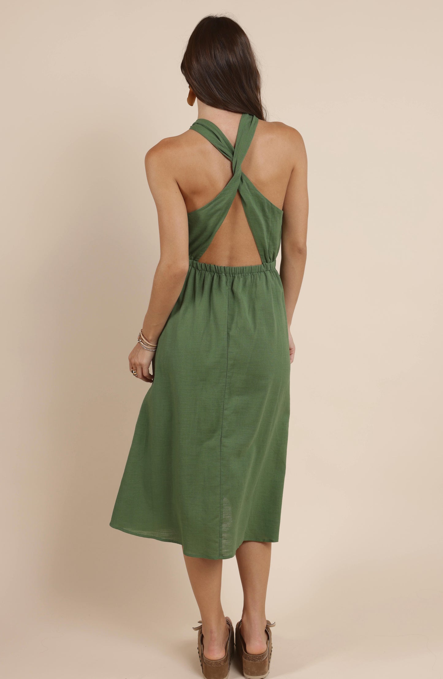 Back Detail Midi Dress