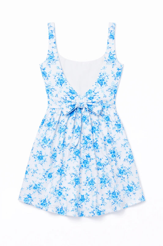 Girl's Brenna Printed Linen Day Dress