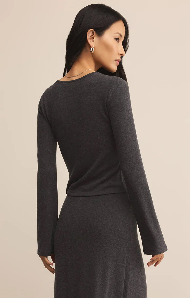 Demure Cropped Long Sleeve Top