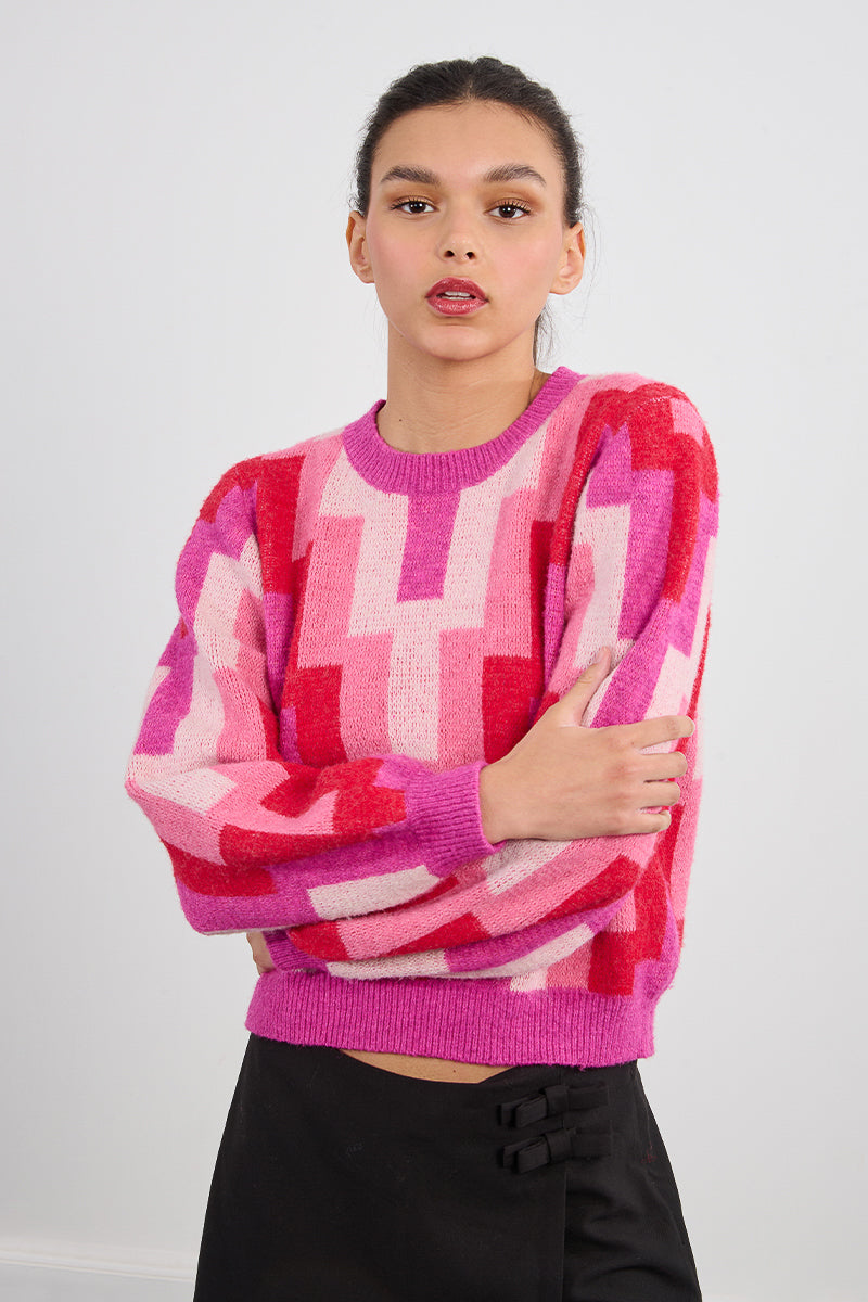 70s Print Sweater