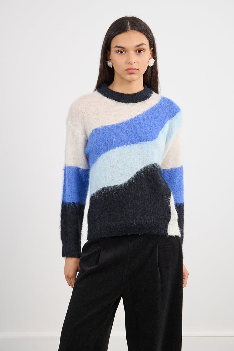 Wave Fuzzy Sweater