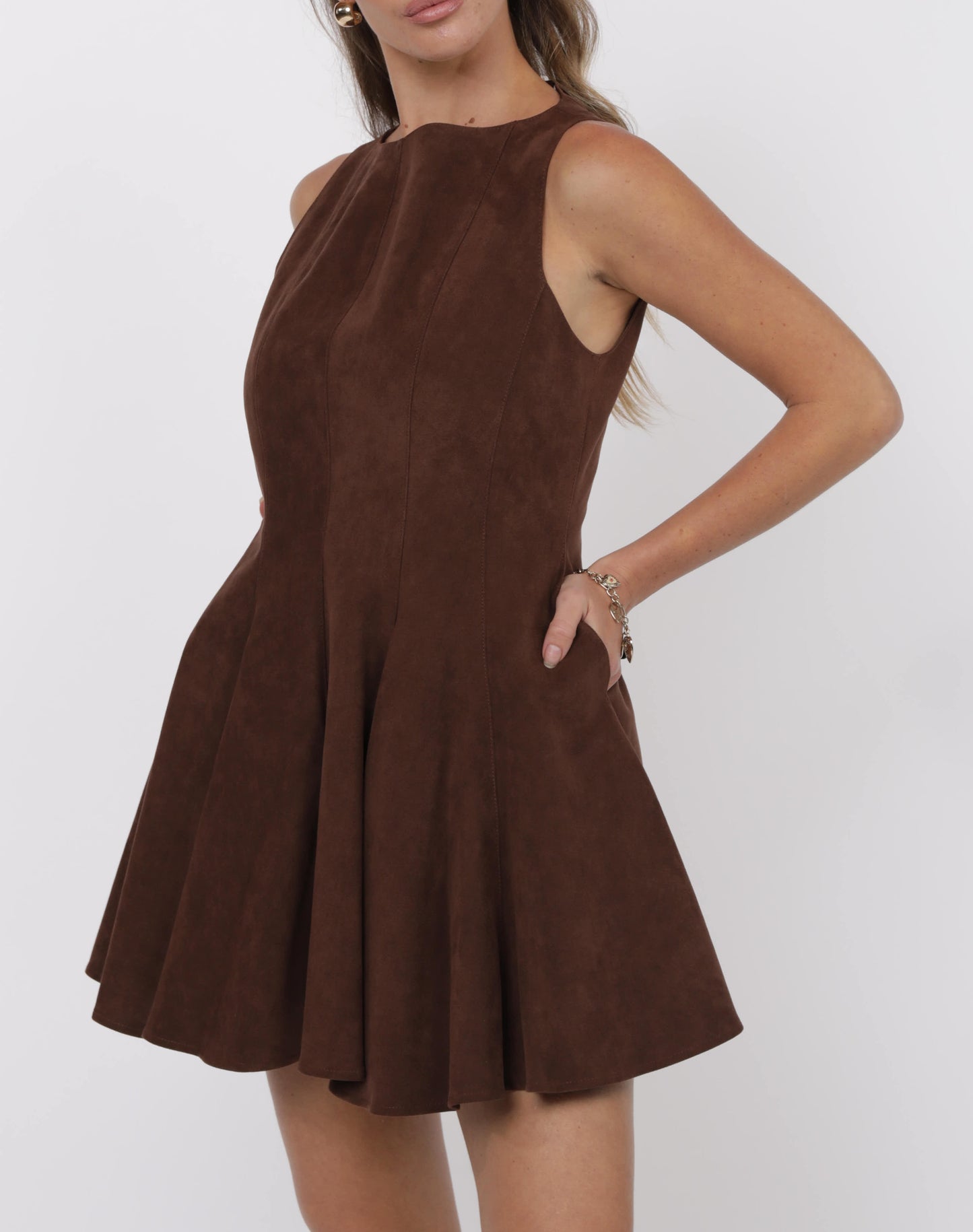 Faux Suede Dress