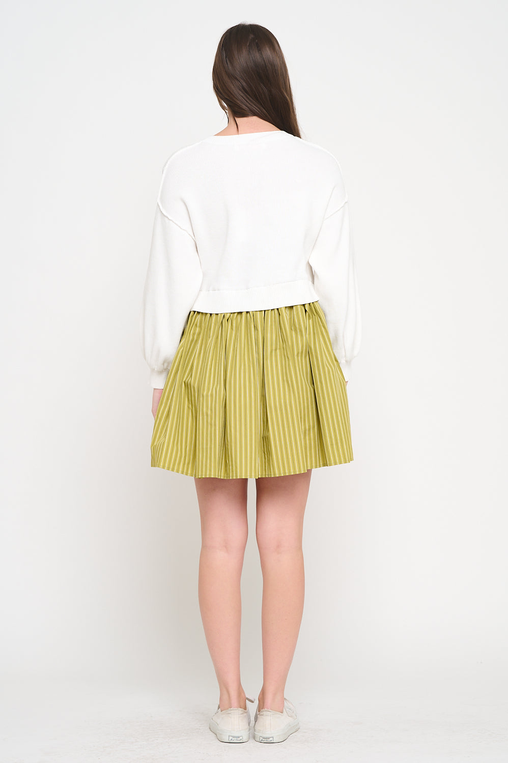 Poplin Two-Fer Dress