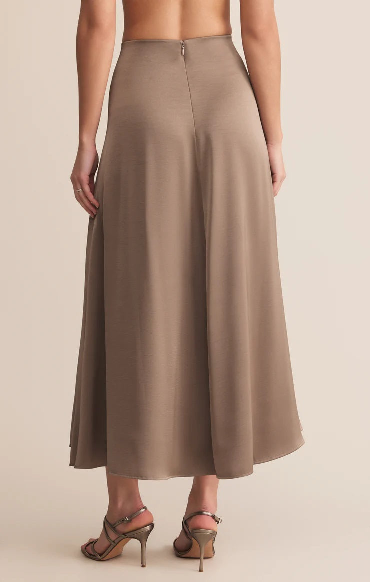Northpointe Satin Midi Skirt-Moonlight