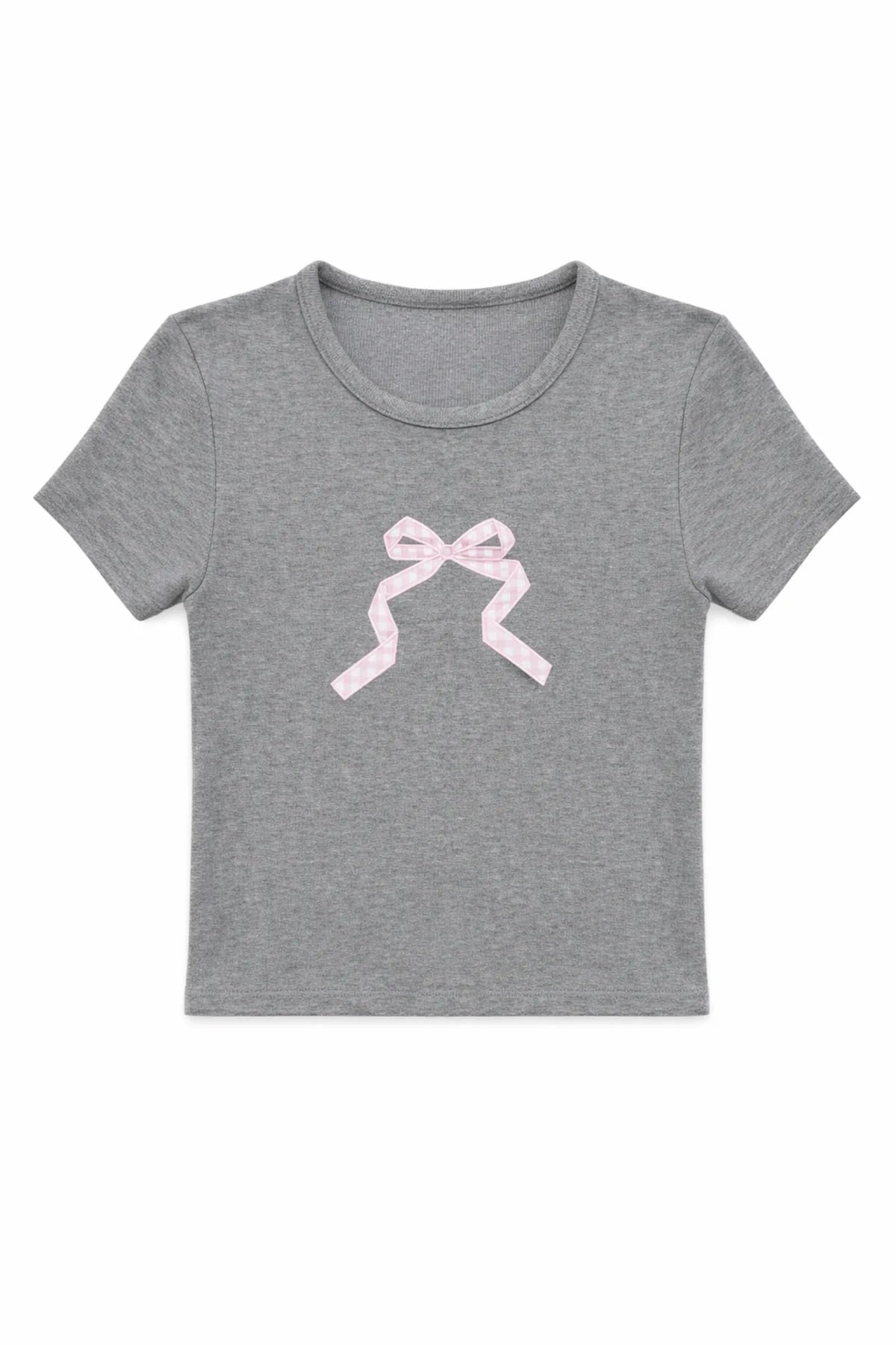 Girl's Gingham Bow Tee