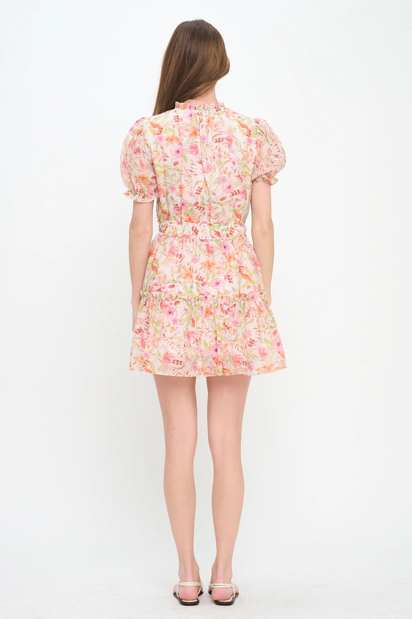 Pebble Blush Garden Short Dress