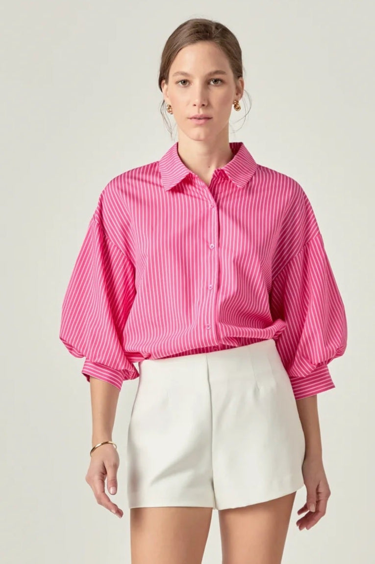 Bubble Sleeve Top
