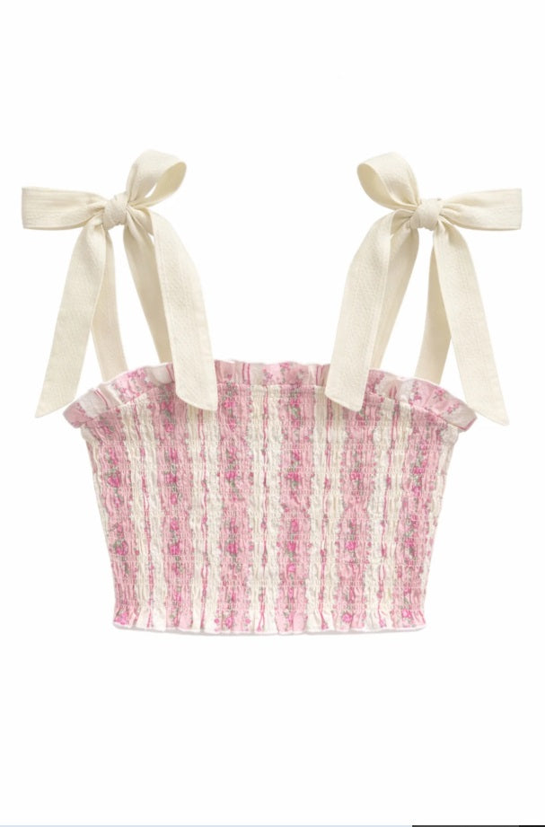 Girl's Sunny Printed Tie Top