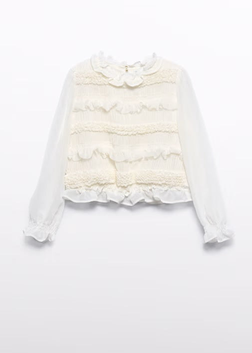 Girl Chiffon Smocked Blouse