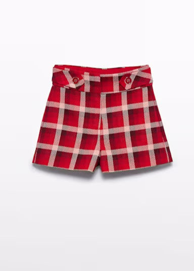 Girl Plaid Bermuda Shorts