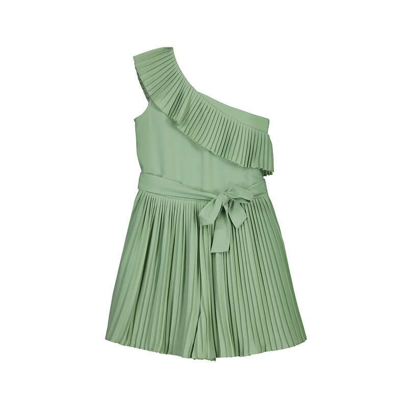 Girl's Pleated Short Jumpsuit