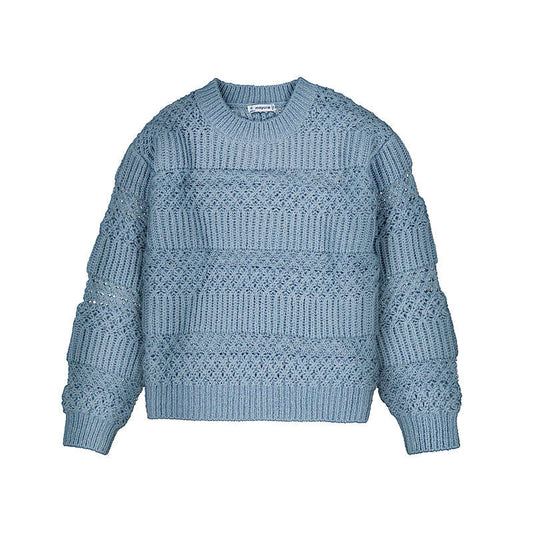Textured Openwork Sweater