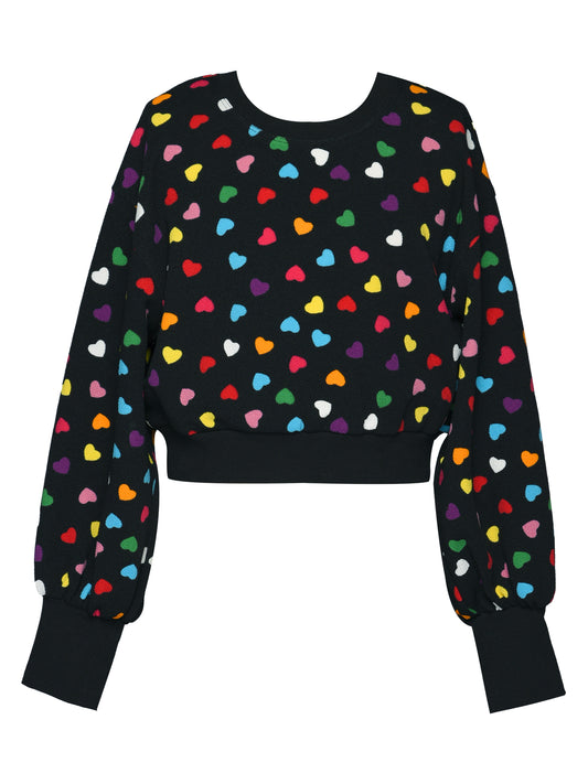 Girl Heart Print Sweatshirt