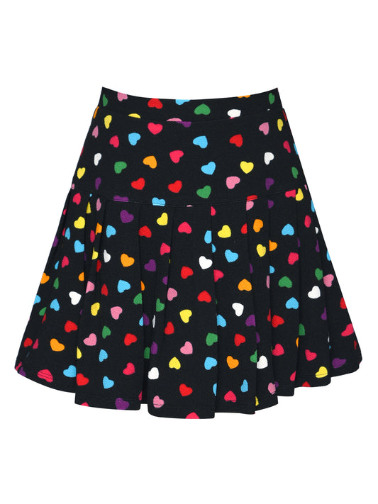 Girl Heart Print Skort