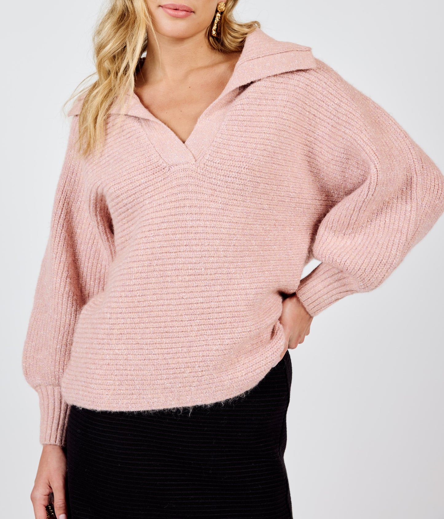 Open Collar Sweater