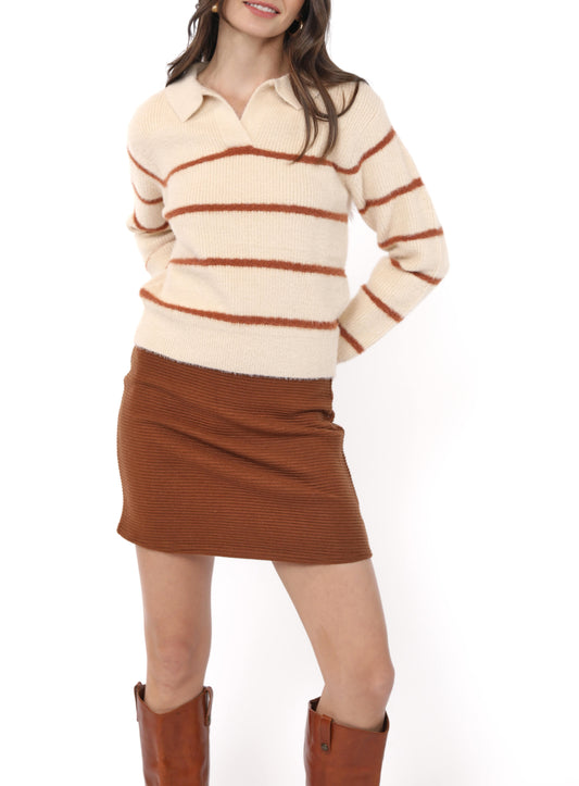 Collared Stripe Sweater