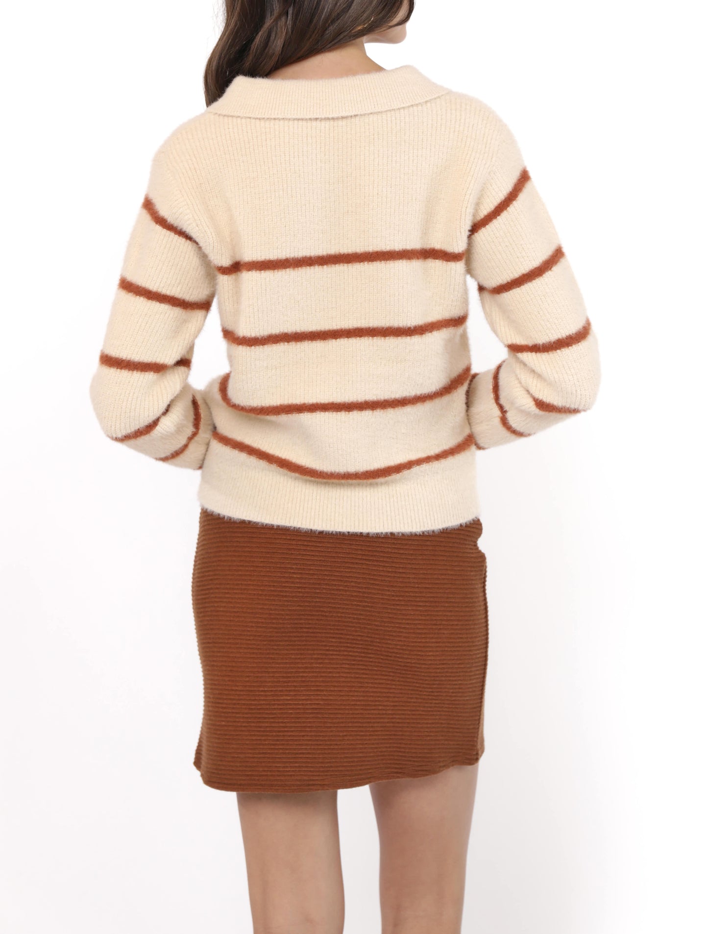 Collared Stripe Sweater