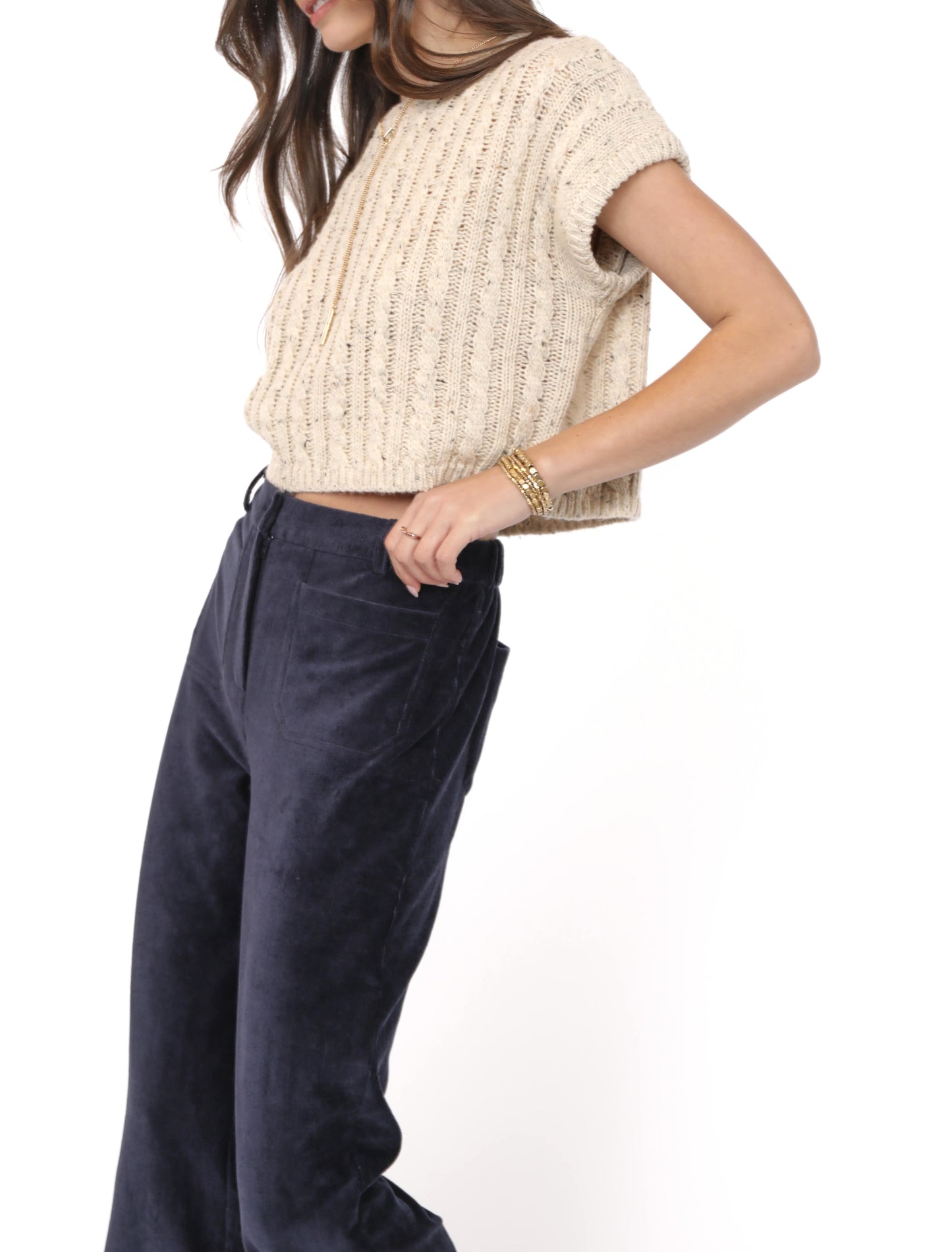 Cable Knit Sweater Tank