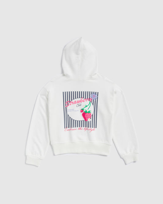 Girls Strawberry Club Hoodie