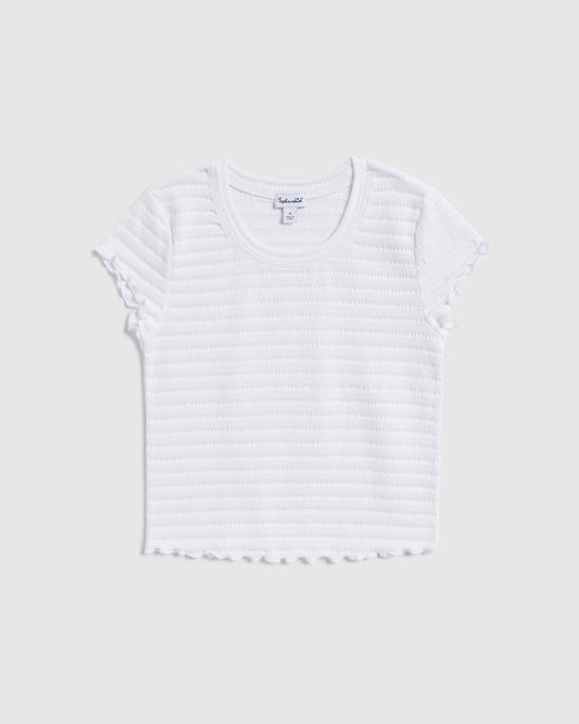 Girls Smocked Short Sleeve Tee