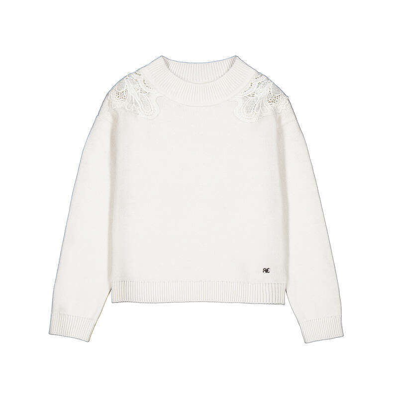 Lace Shoulder Sweater