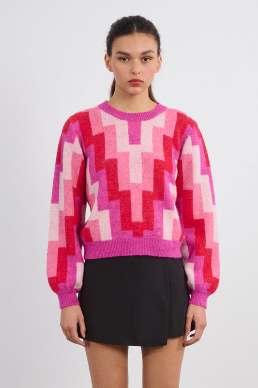 70s Print Sweater