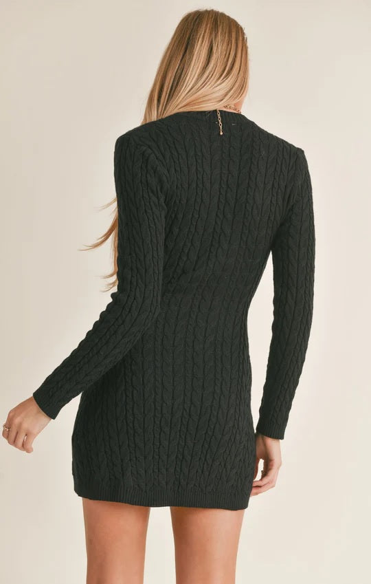 Cable Sweater Mini Dress