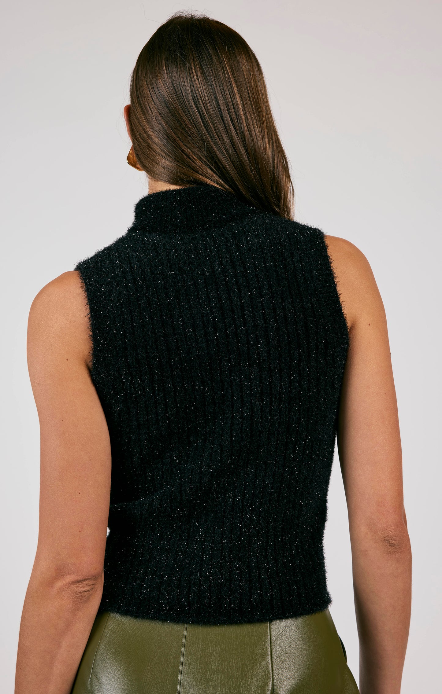 Lurex Rib Sweater Tank