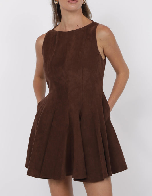 Faux Suede Dress