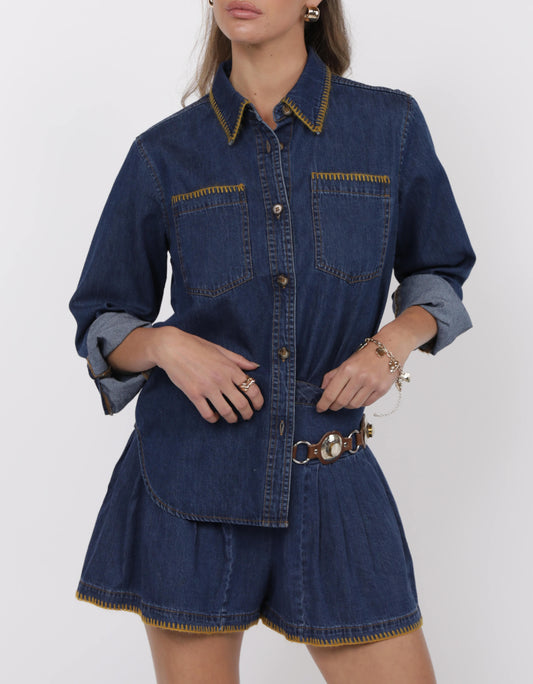 Stitch Denim Shirt