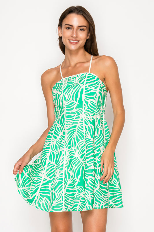 Tropical Leaf Dress