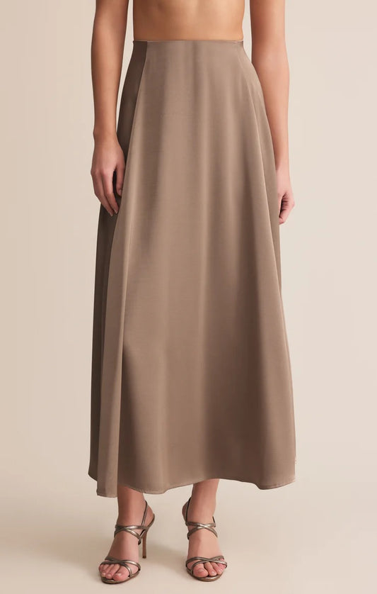 Northpointe Satin Midi Skirt-Moonlight