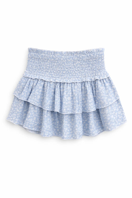 Girl's Bianca Printed Tiered Ruffle Skirt