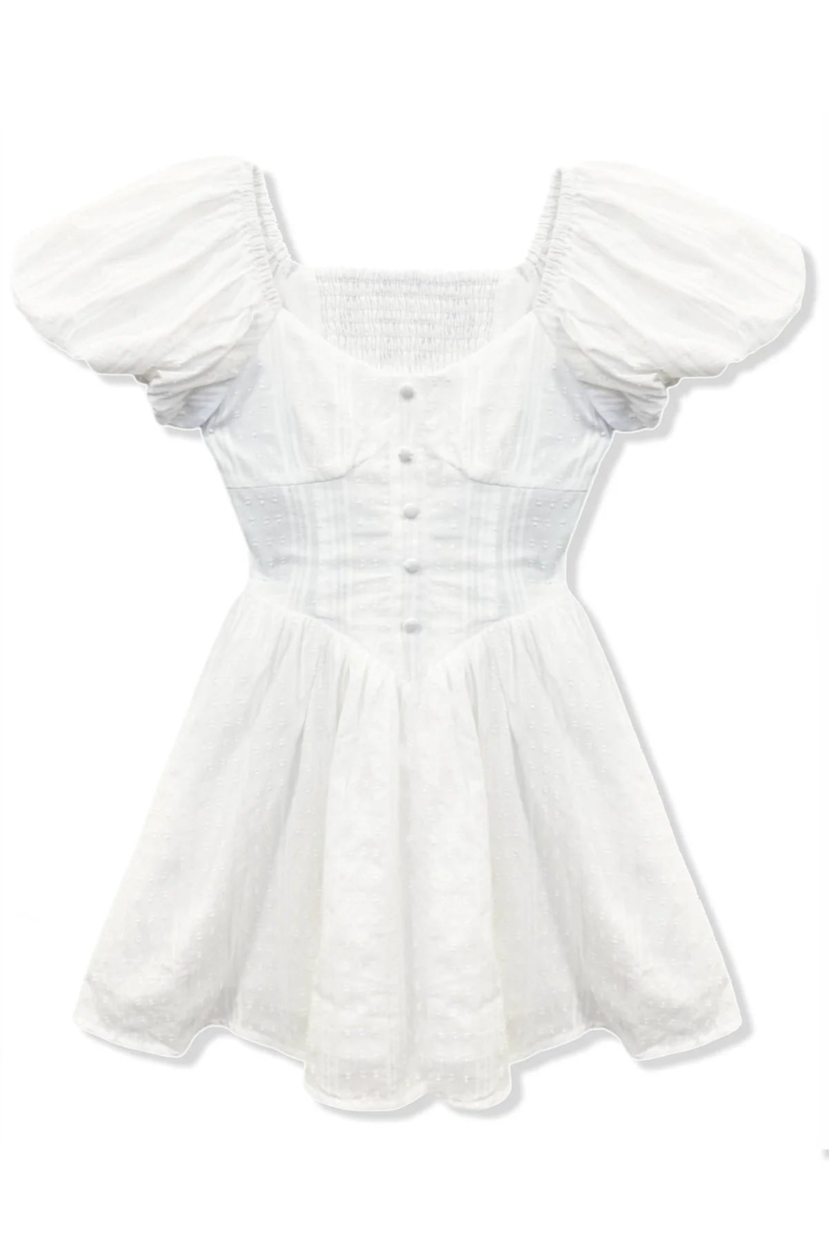 Girl's Greta Solid Cottage Core Dress