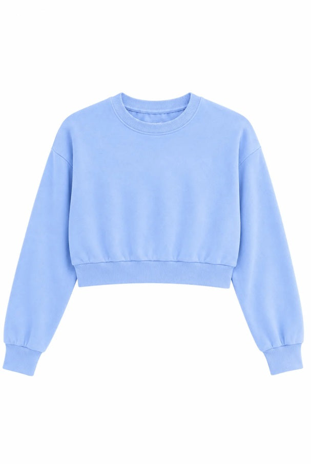 Jade Velour Crew Neck Top