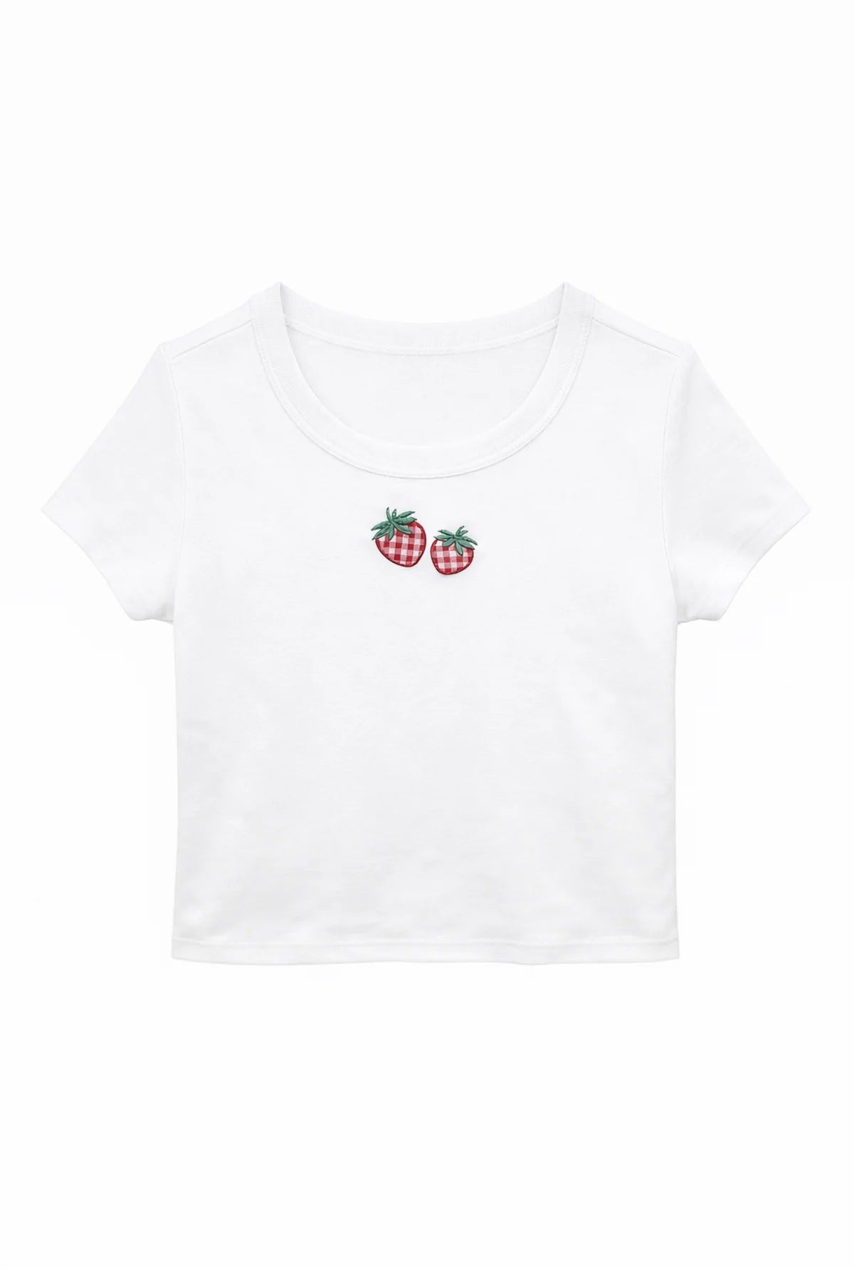 Girl's Strawberry Gingham Tee