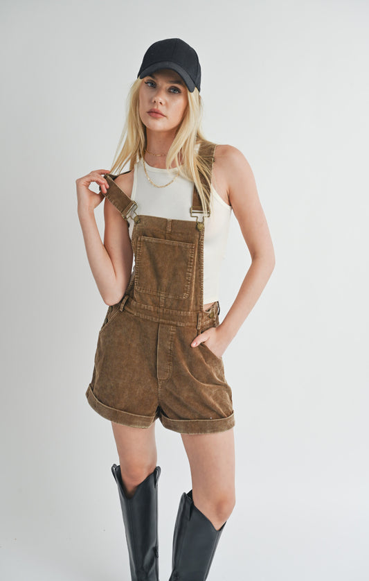 Washed Cord Overalls